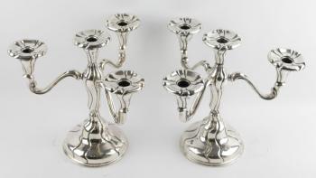 Zwei Silberne Kandelaber - Silber - SANDRIK - 1900