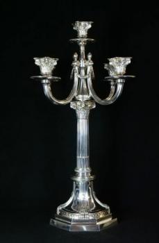 Silber Kandelaber - Silber - Gebrüder Deyhle, Schwäbisch Gmünd, Německo - 1880